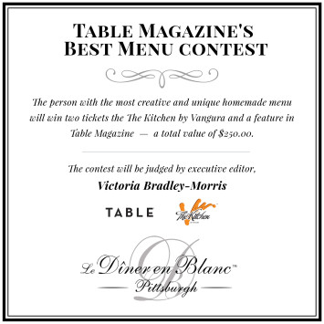 Table Magazine's Best Menu Contest