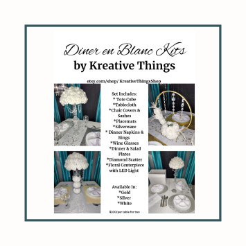 Diner en Blanc Kits by Kreative Things 