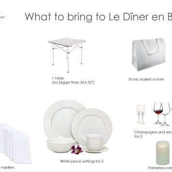 What to bring to Diner en Blanc!