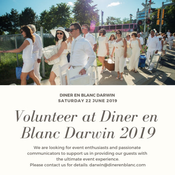 Volunteer at Diner en Blanc Darwin